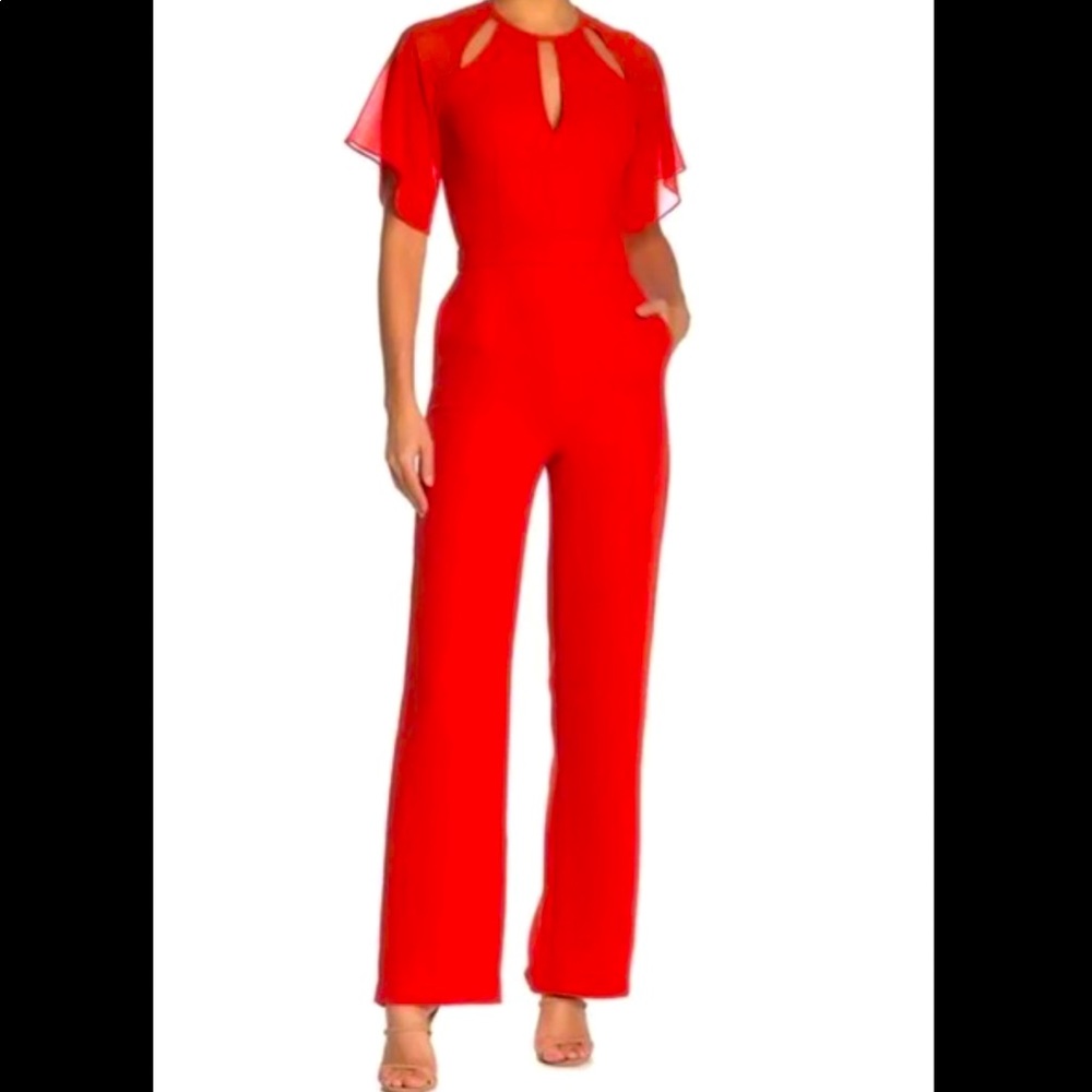REISS Red Jumpsuit